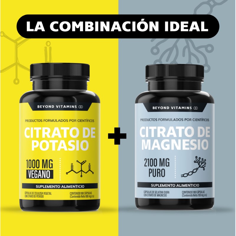 Citrato de Magnesio 2100mg  - Magnesium Citrate 100% Puro - 180 Cápsulas