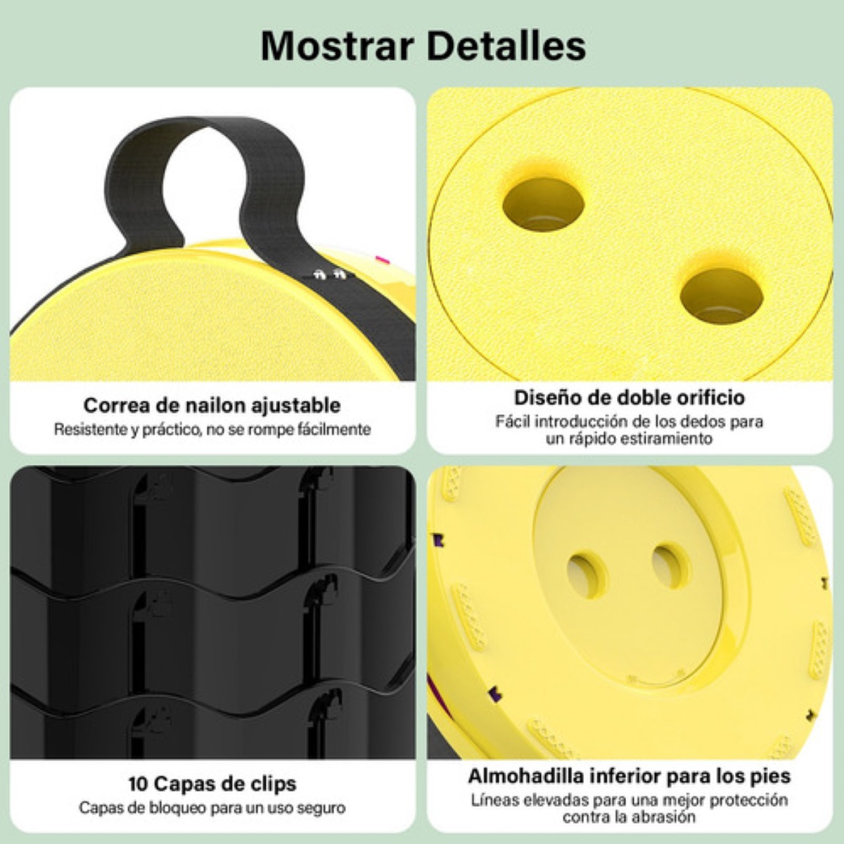 Banco Retráctil Taburete Plegable Portátil Negro con Amarillo