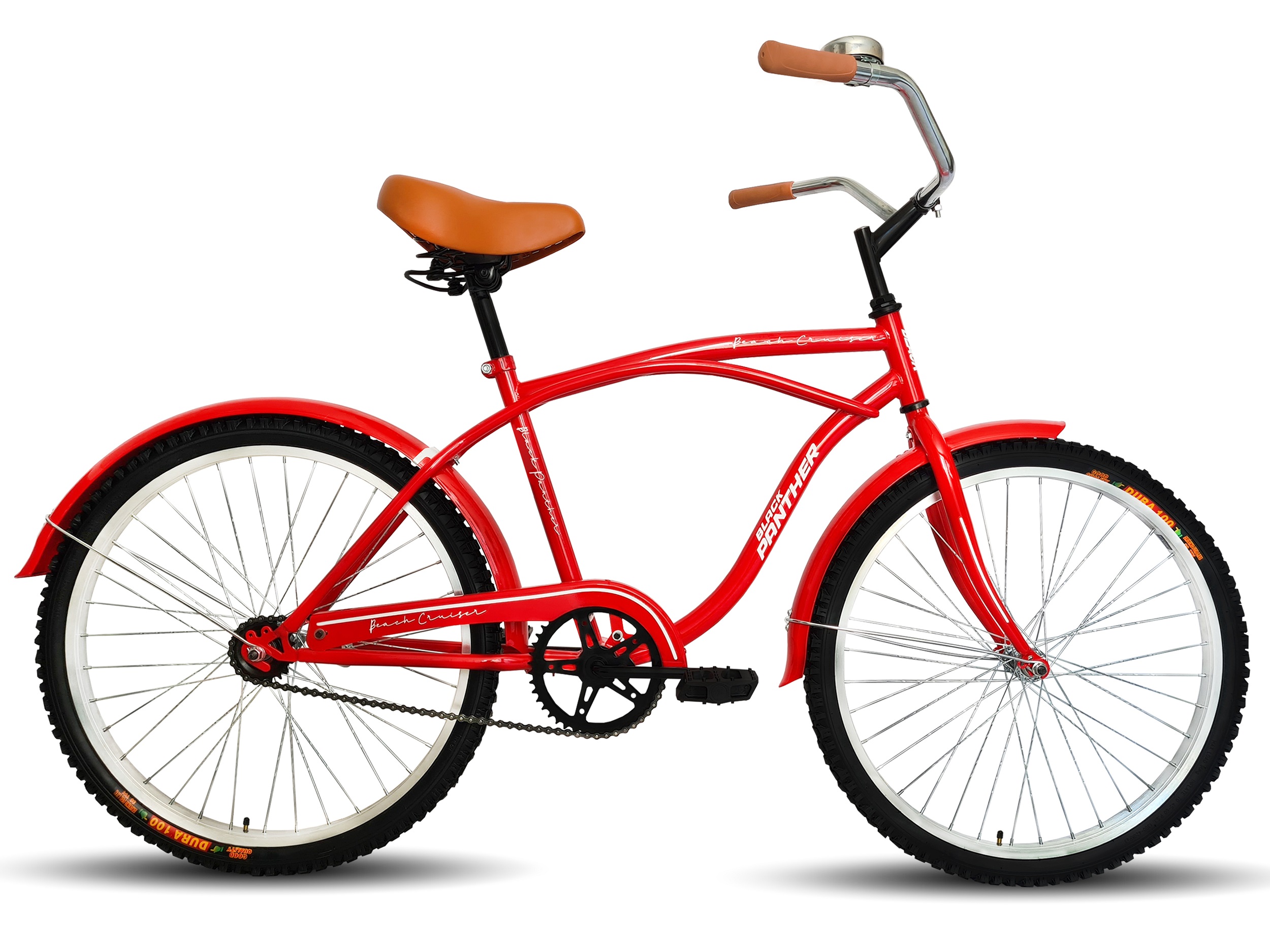 Bicicleta Vintage Beach Cruiser R24 Para Caballero Rojo