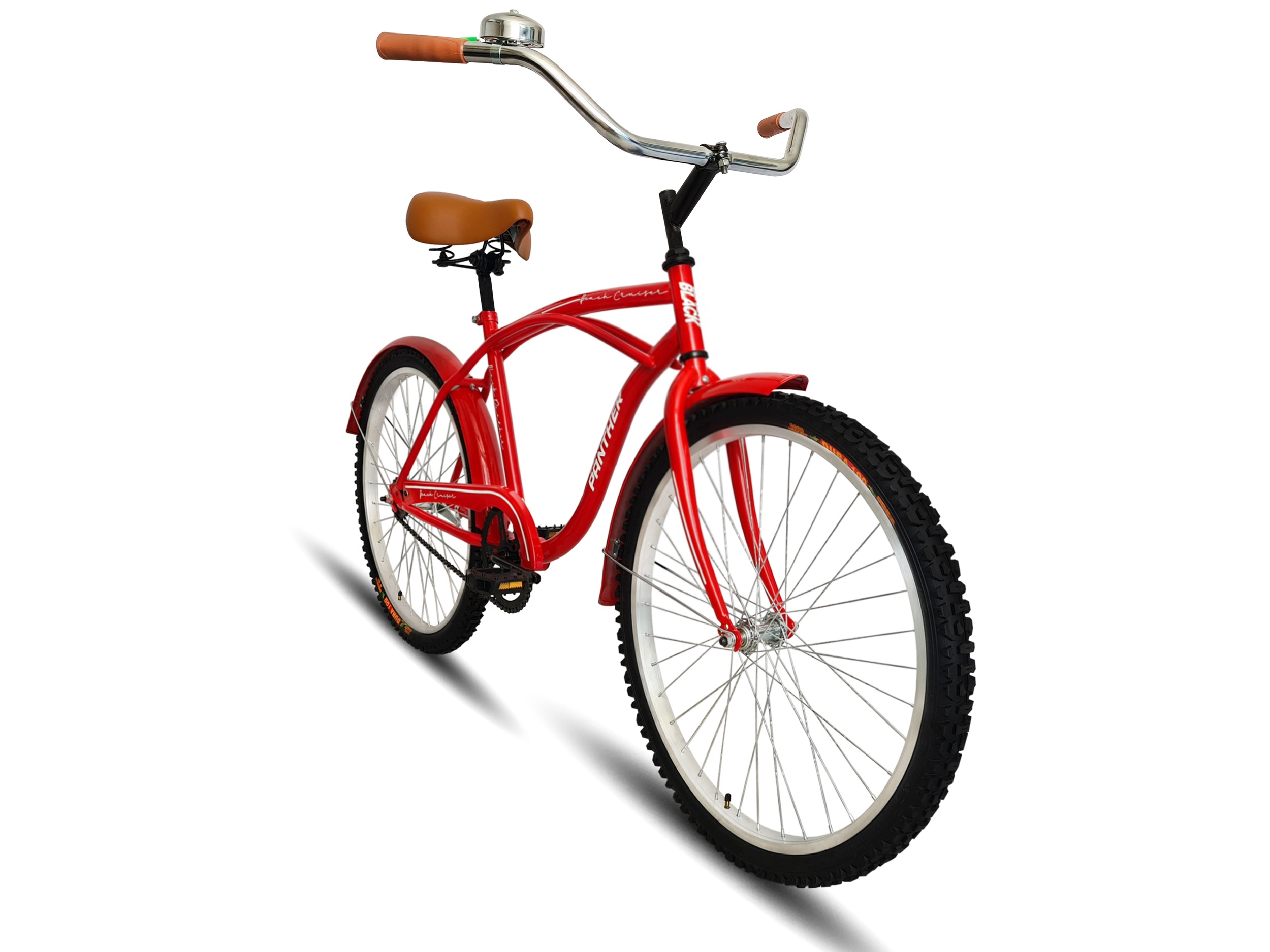 Bicicleta Vintage Beach Cruiser R24 Para Caballero Rojo