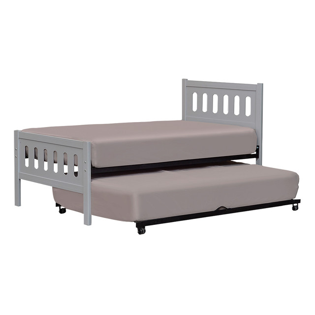  Cama Doble Individual Cherokee | Cama Baja Deslizable Con Ruedas.
