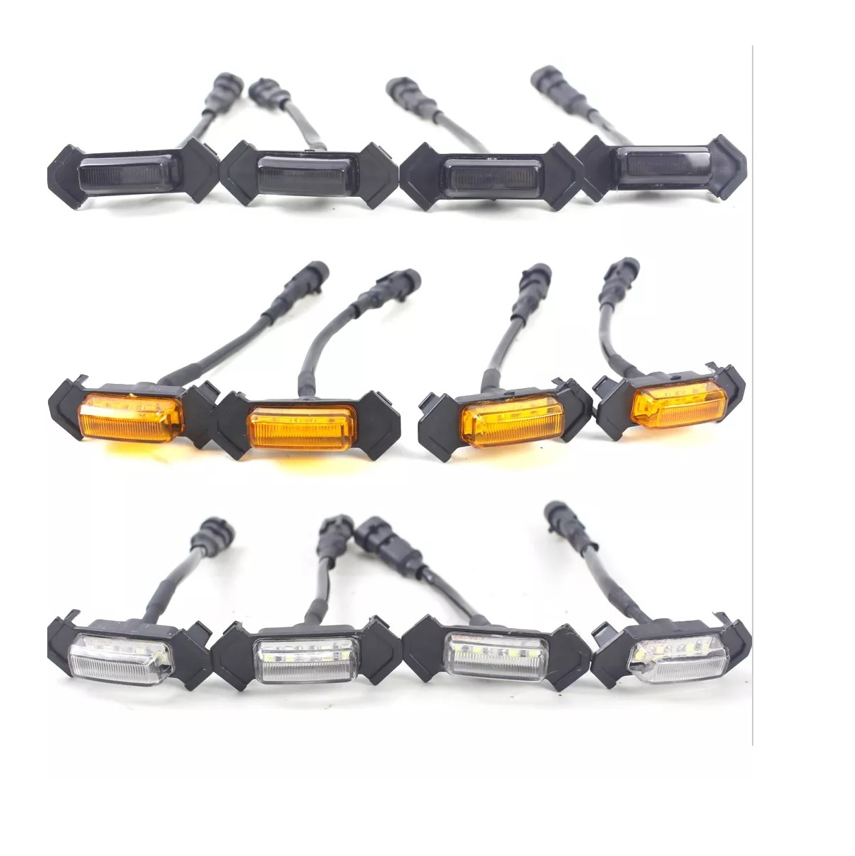 Kit Luces Parrilla Led Ámbar Universal Automotriz 12v
