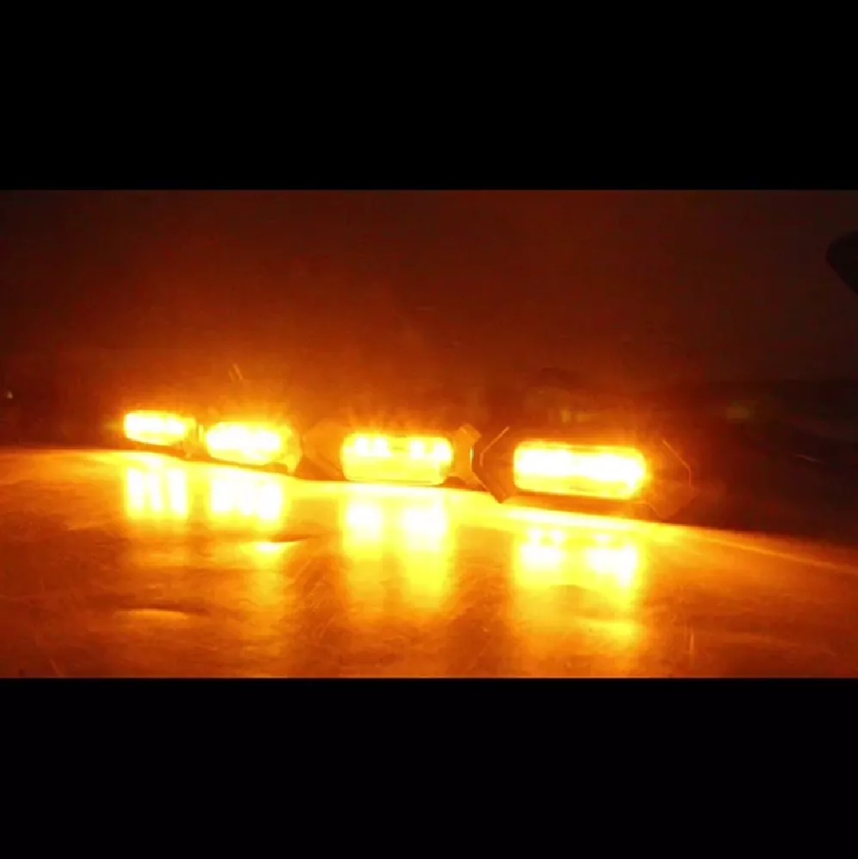 Kit Luces Parrilla Led Ámbar Universal Automotriz 12v