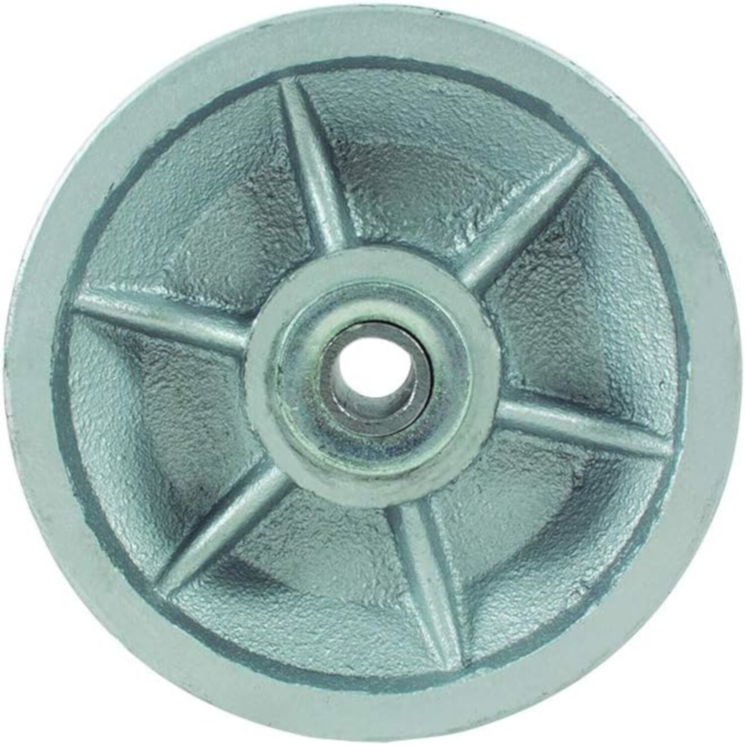 Rueda de Acero con ranura tipo V para Rieles 5"