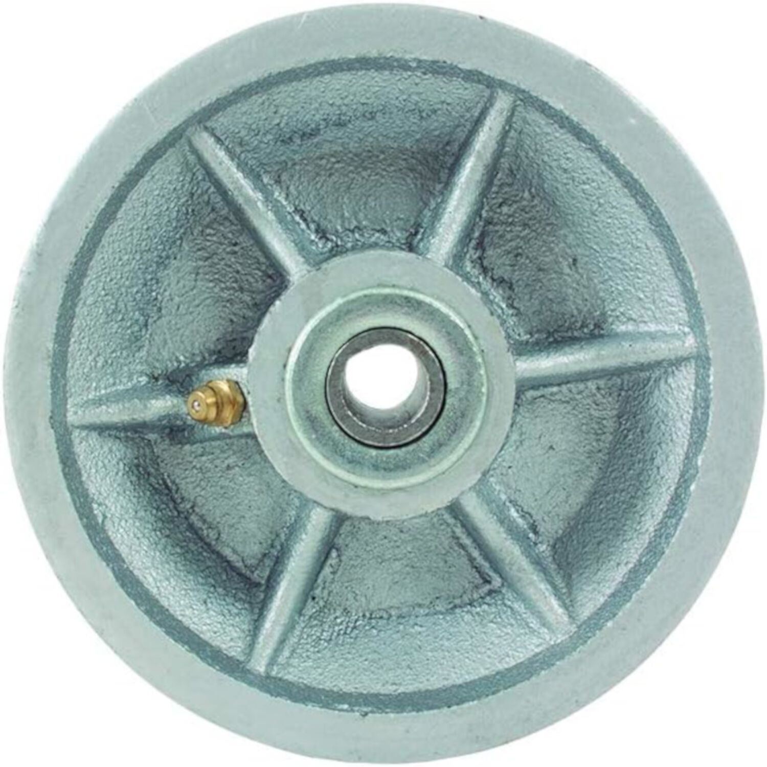 Rueda de Acero con ranura tipo V para Rieles 5"