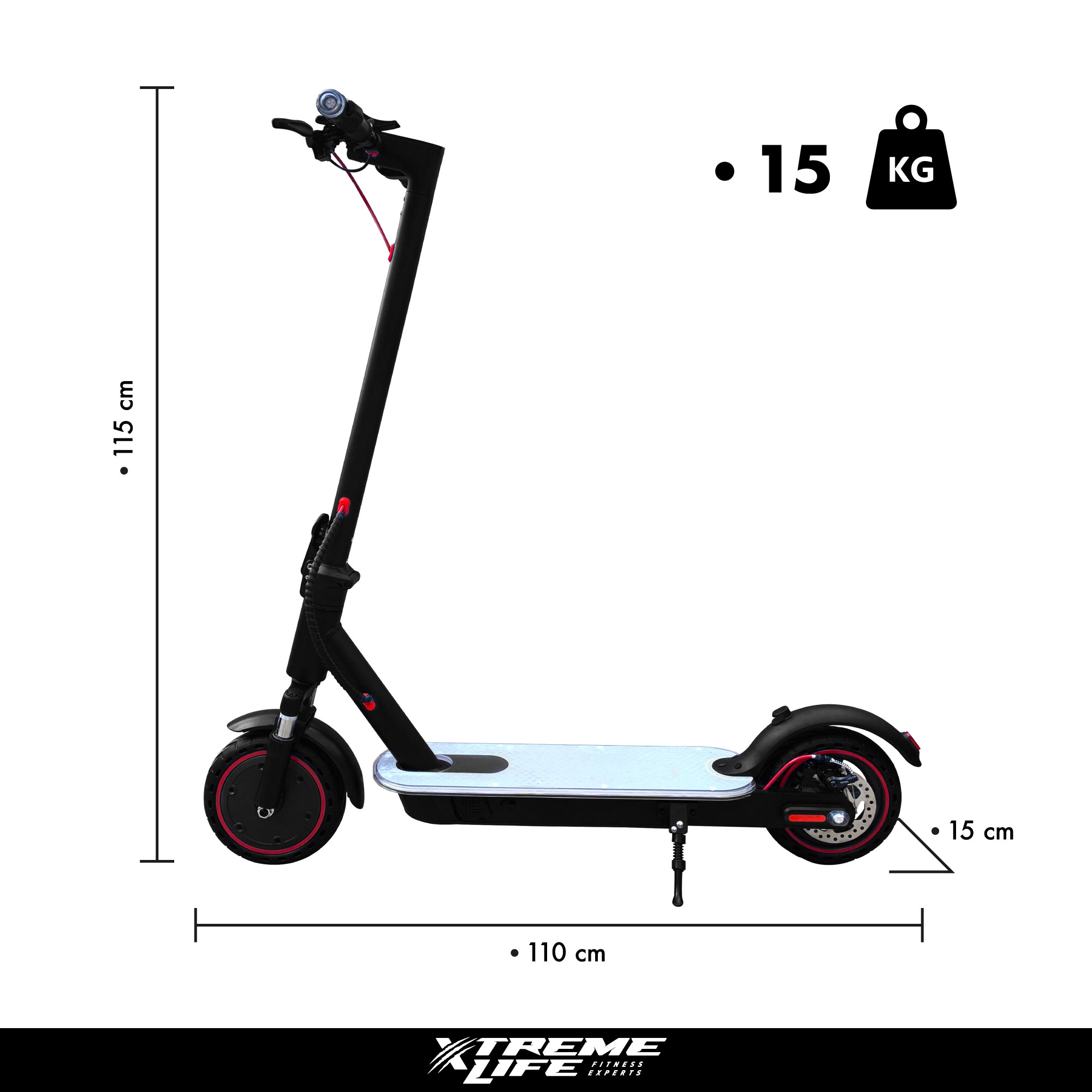 Scooter Patin Electrico Plegable bluetooth Bocina Led