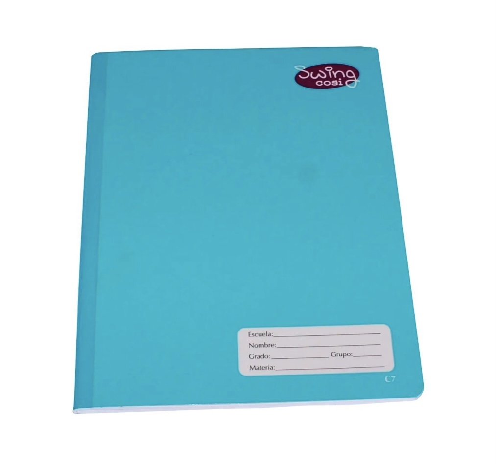 Libreta Cosida Cuaderno Cosido 100 Hojas Profesional 5 Pzas :4 Raya + 1 Cuadro Chico