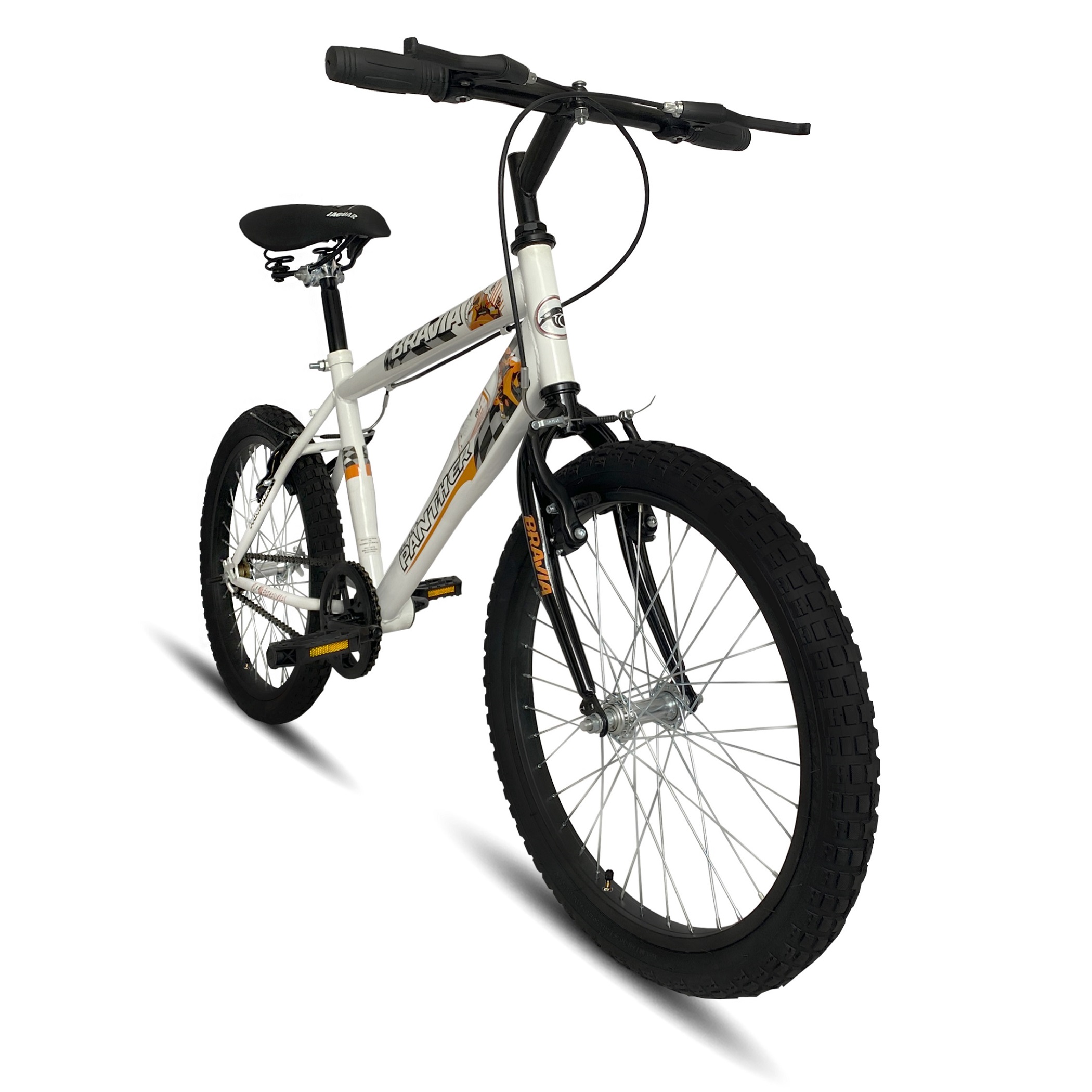 Bicicleta Black Panther Bravia Rodada 20 H Blanco