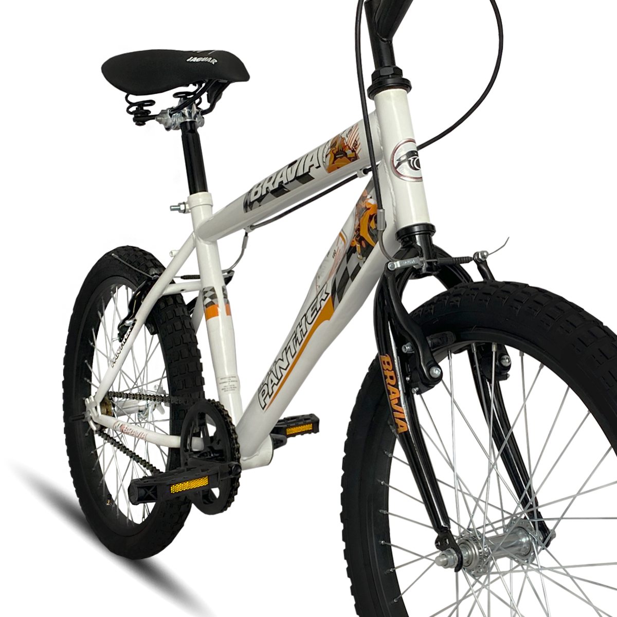Bicicleta Black Panther Bravia Rodada 20 H Blanco