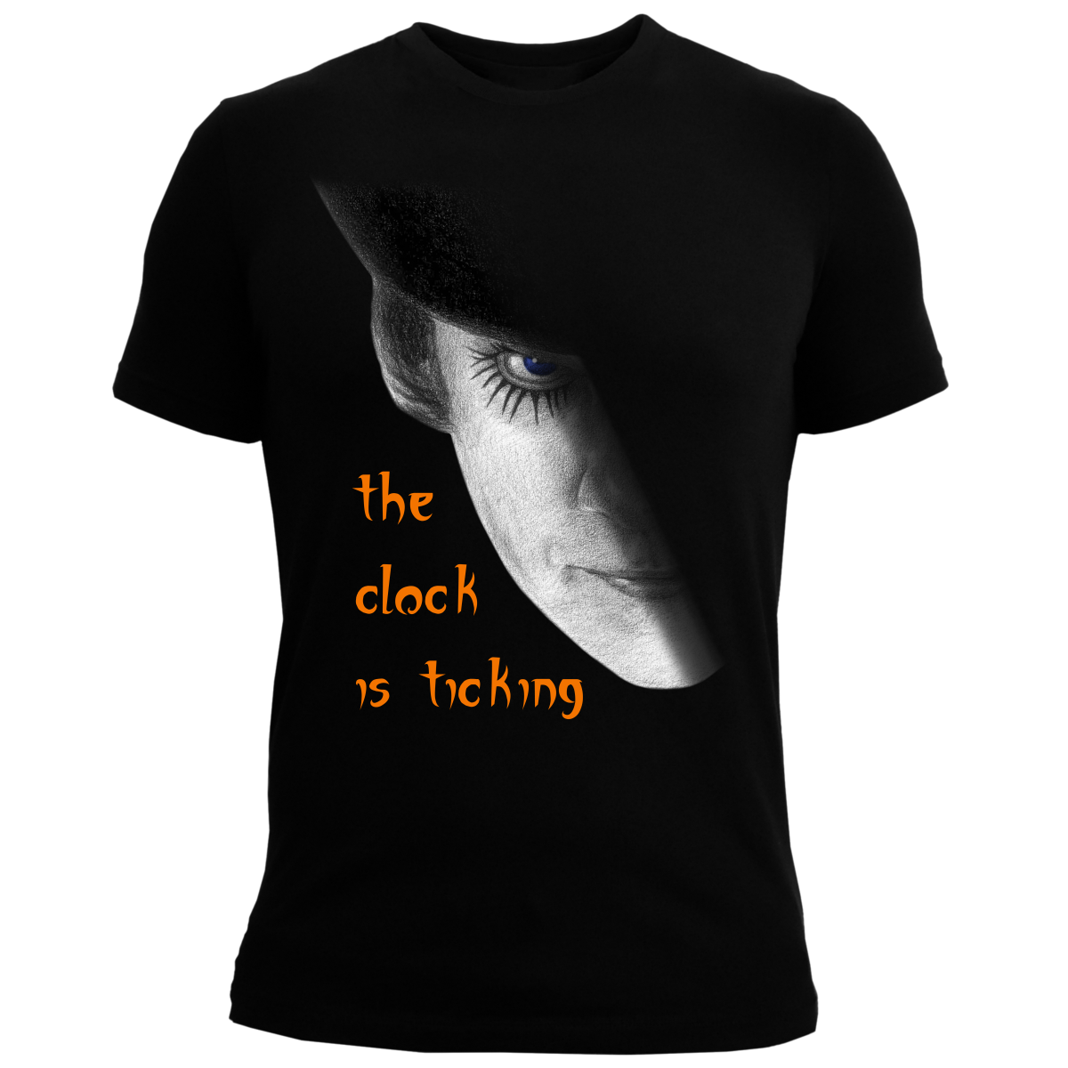 FINA playera Hombre Alta gama Reg y Slim fit Naranja Mecánica Bar antro Halloween