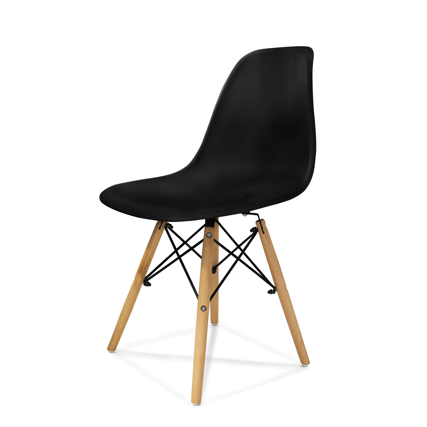 Set de 4 Sillas Modernas para comedor y Sala Minimalista en color Negro