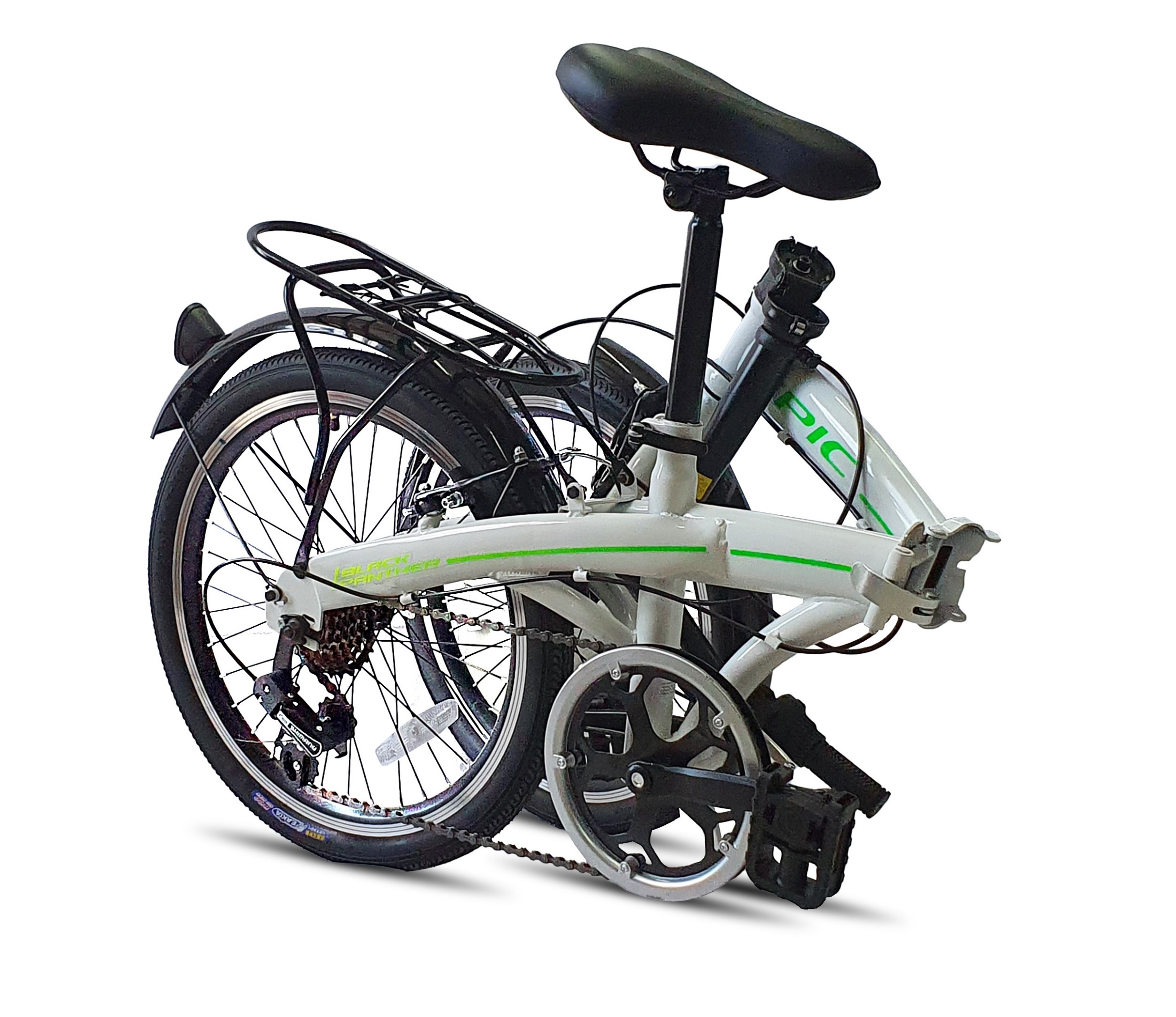 Bicicleta Plegable Folding Epic Portatil Ligera Rodada 20 Blanco