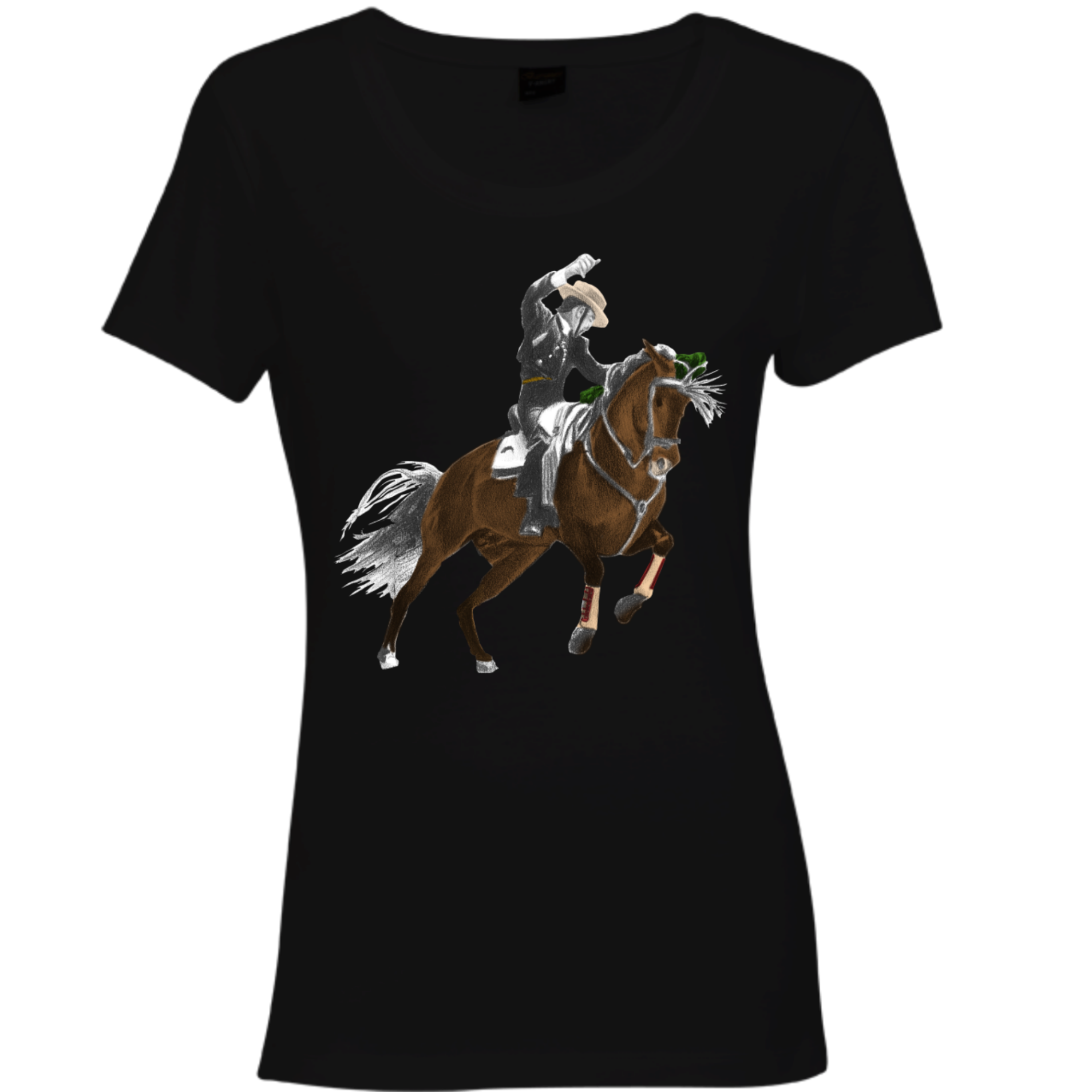 Playera Dama Estampada Moda Calidad Top Premium Caballo Rejoneador