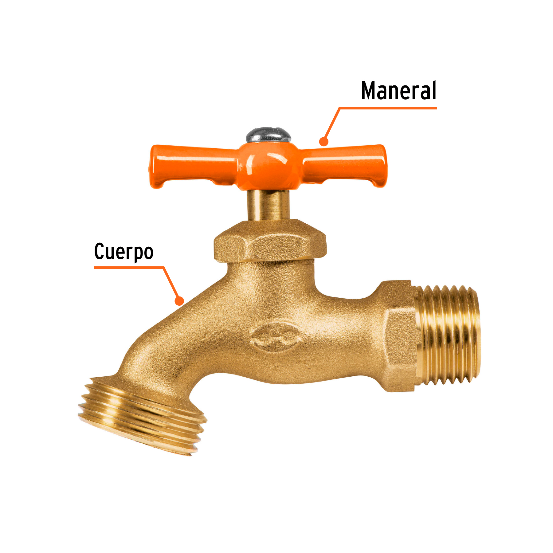 LLAVE DE NARIZ PARA JARDÍN, 1/2" EN BLÍSTER, TRUPER 13147