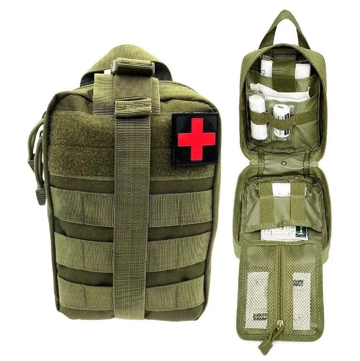 Mochila Botiquín Táctica Militar Bolsa Campismo Montañismo Verde Militar