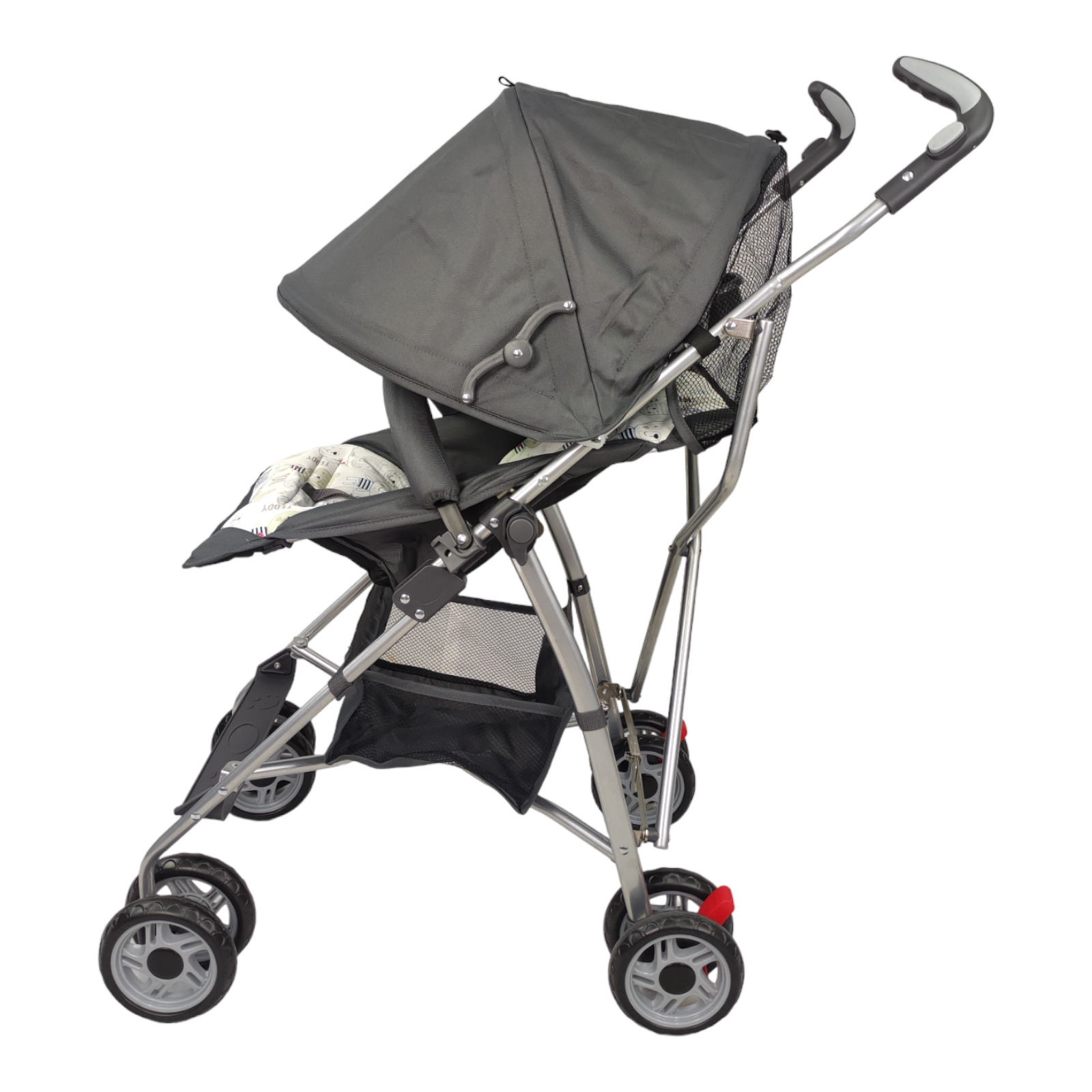Carriola para Bebe de Baston Compacta,Plegable,Ligera,Reclinable  - Gris.