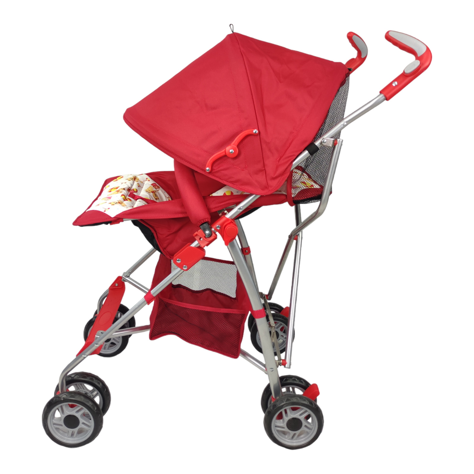 Carriola para Bebe de Baston Compacta,Plegable,Ligera,Reclinable - Rojo.
