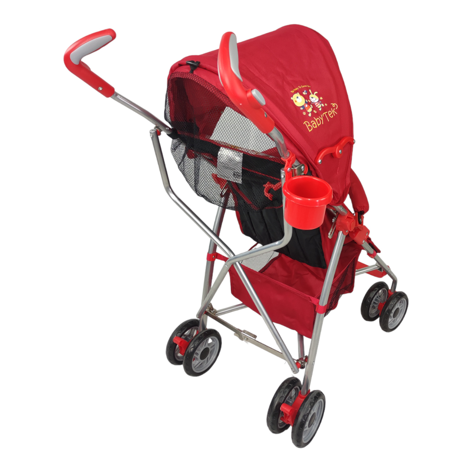 Carriola para Bebe de Baston Compacta,Plegable,Ligera,Reclinable - Rojo.