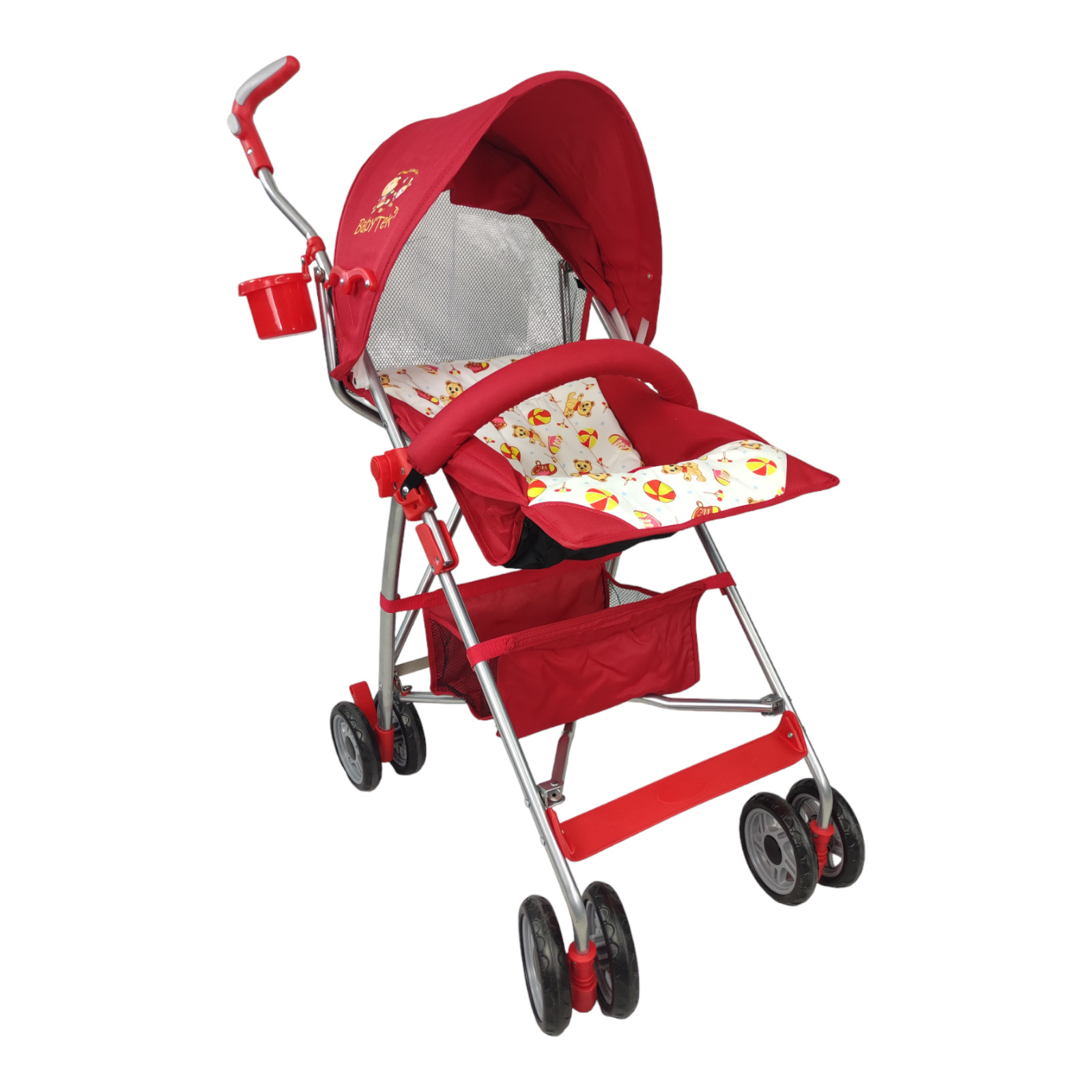 Carriola para Bebe de Baston Compacta,Plegable,Ligera,Reclinable - Rojo.