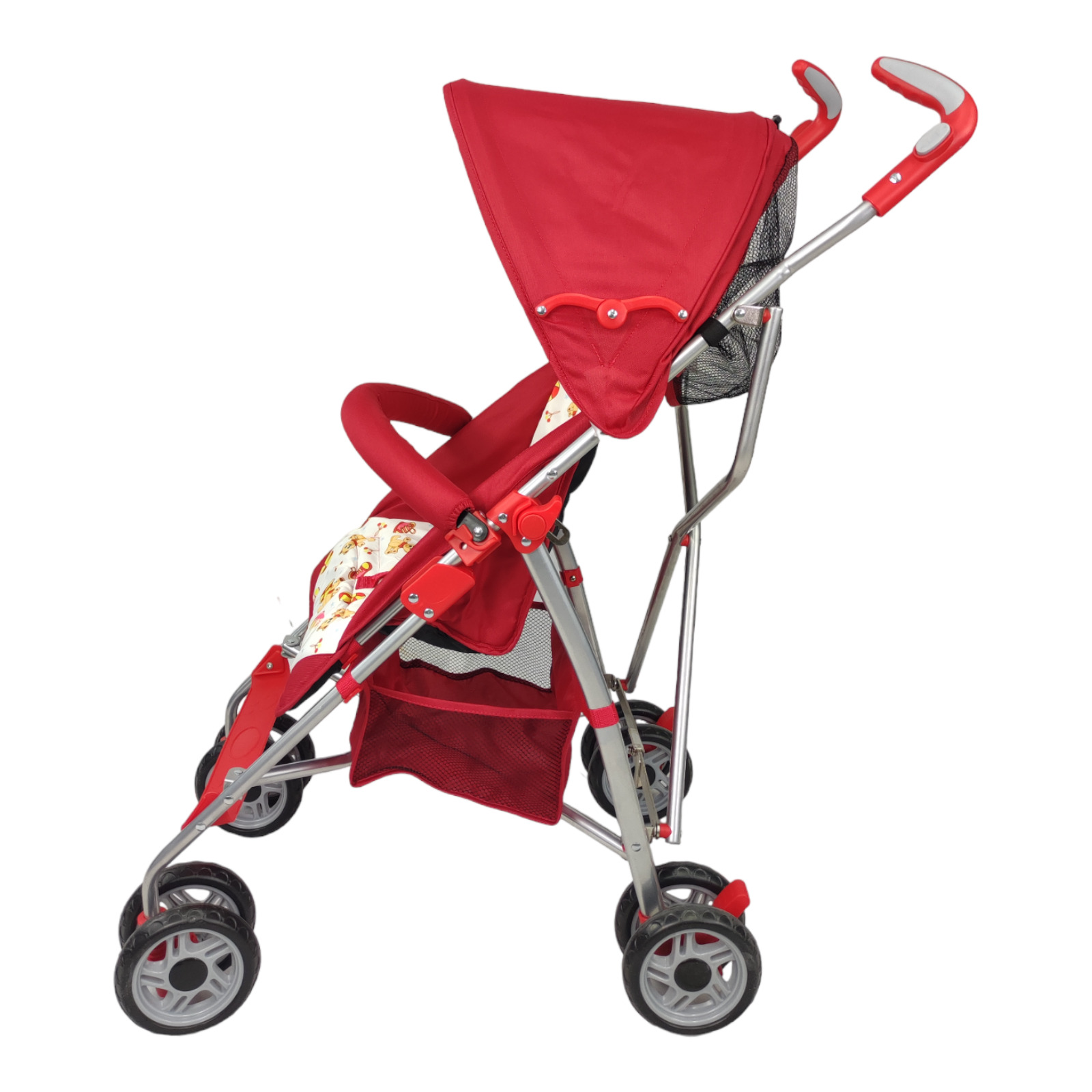 Carriola para Bebe de Baston Compacta,Plegable,Ligera,Reclinable - Rojo.