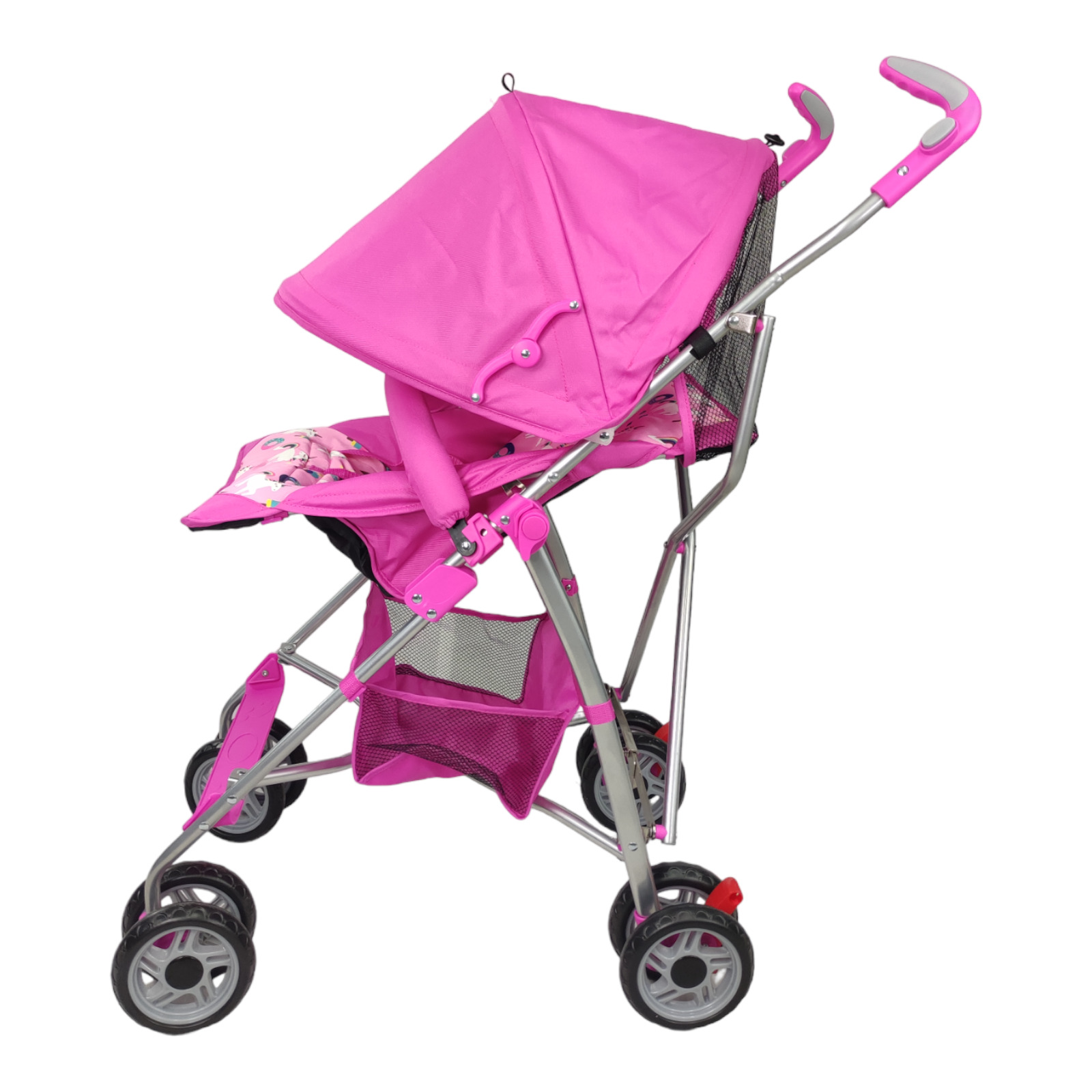 Carriola para Bebe de Baston Compacta,Plegable,Ligera,Reclinable  - Rosa.