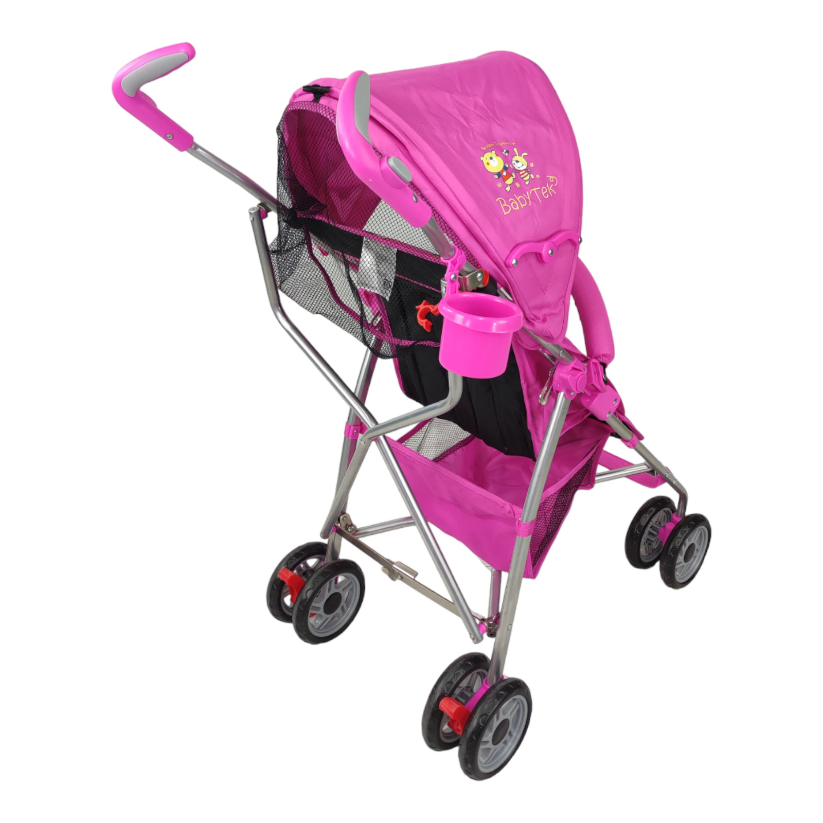 Carriola para Bebe de Baston Compacta,Plegable,Ligera,Reclinable  - Rosa.