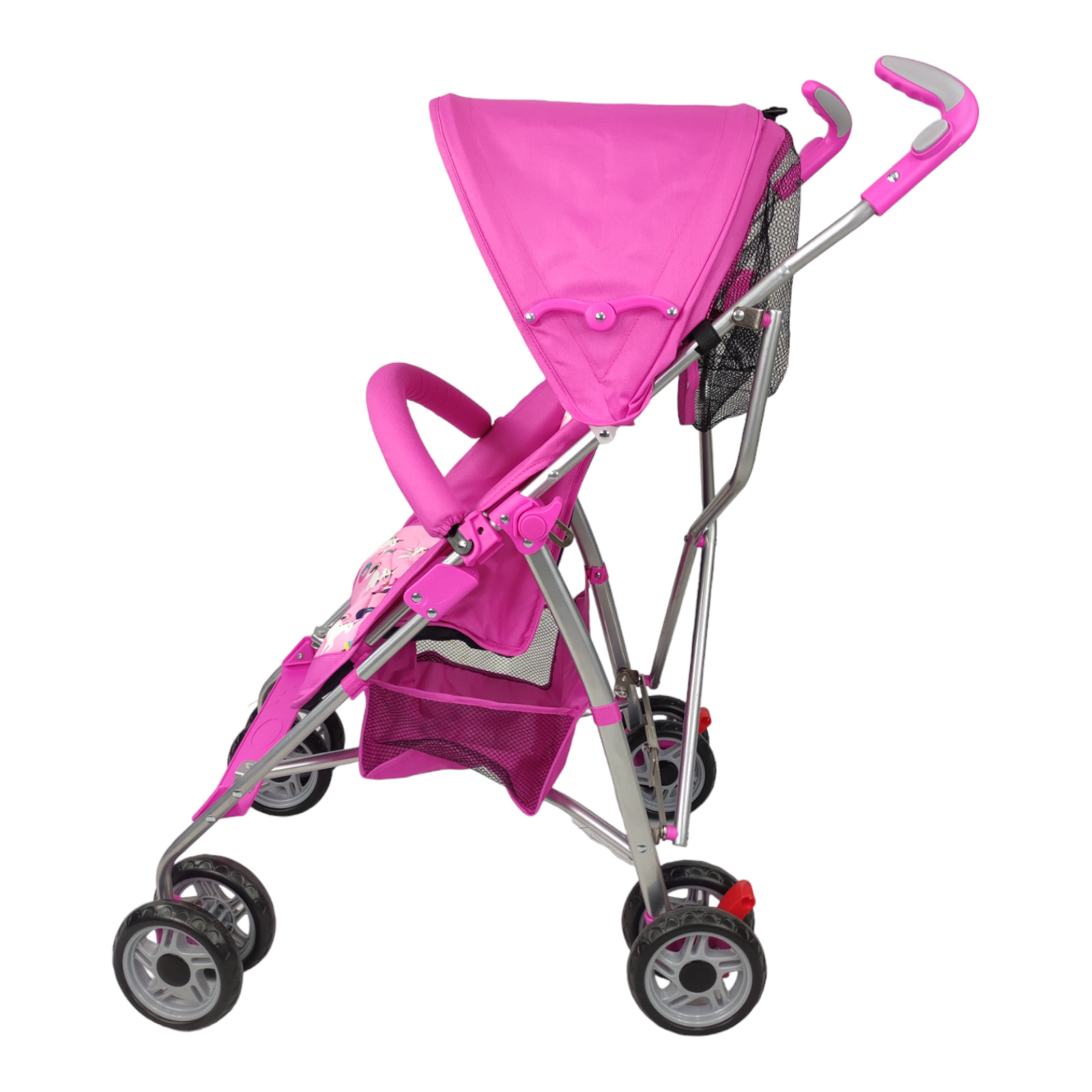 Carriola para Bebe de Baston Compacta,Plegable,Ligera,Reclinable  - Rosa.