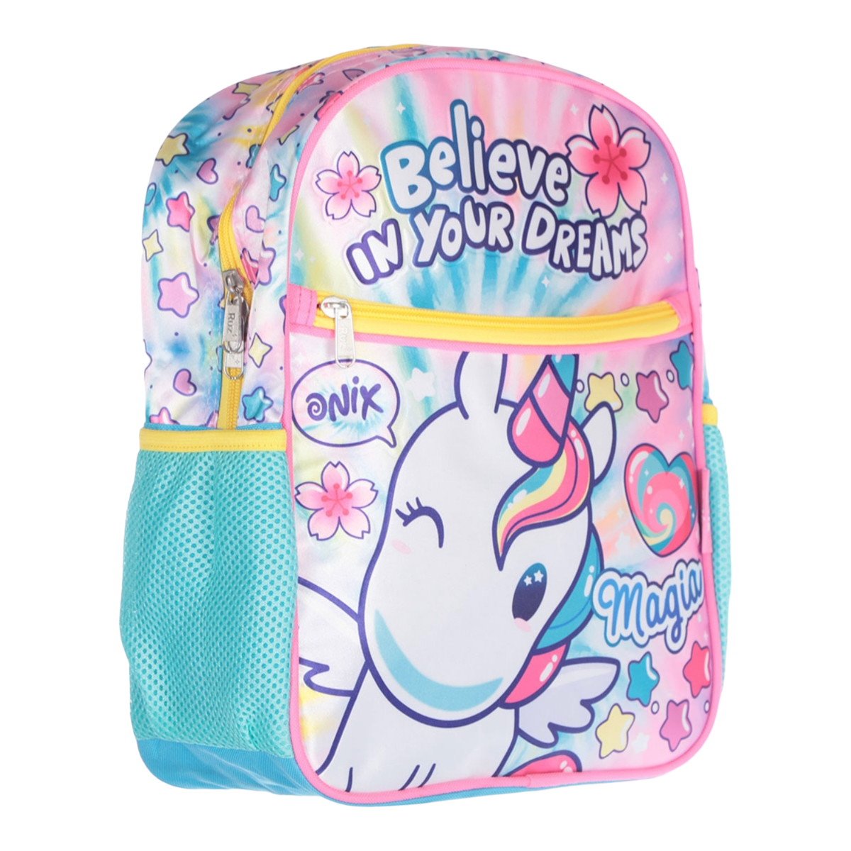 Mochila Escolar Preescolar Onix Ruz Unicornio 34x 26 Cm