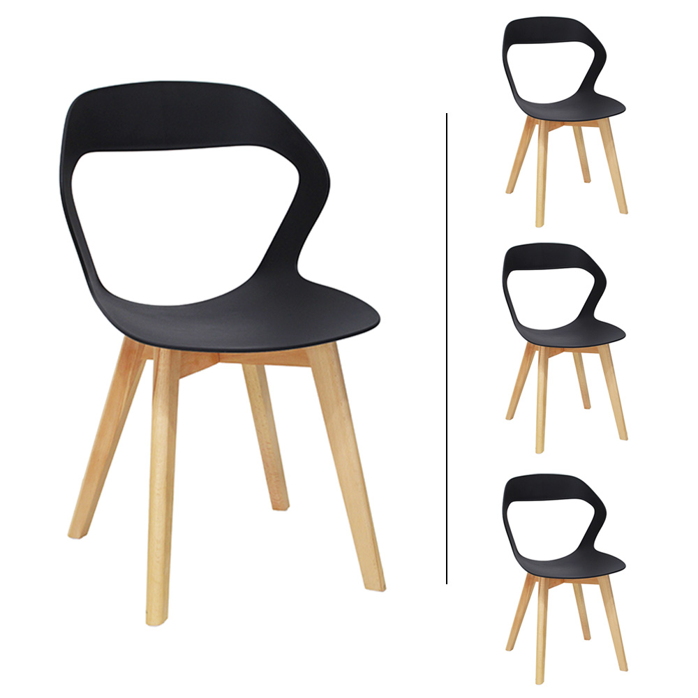 Set Sillas Mundo In Moura 4 Sillas para Comedor Sala Negra