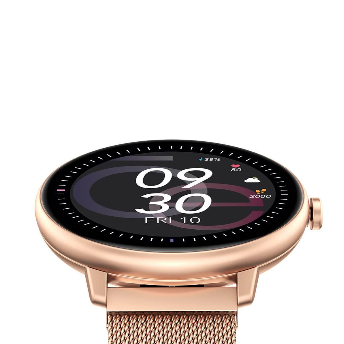 Smartwatch Reloj Inteligente Deportivo Cloe S3 Mesh Color Oro Rosa
