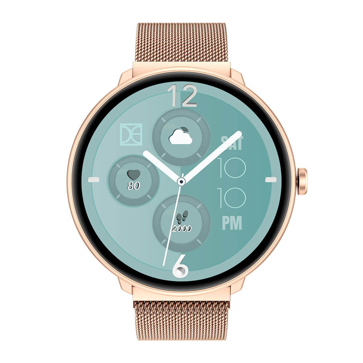 Smartwatch Reloj Inteligente Deportivo Cloe S3 Mesh Color Oro Rosa