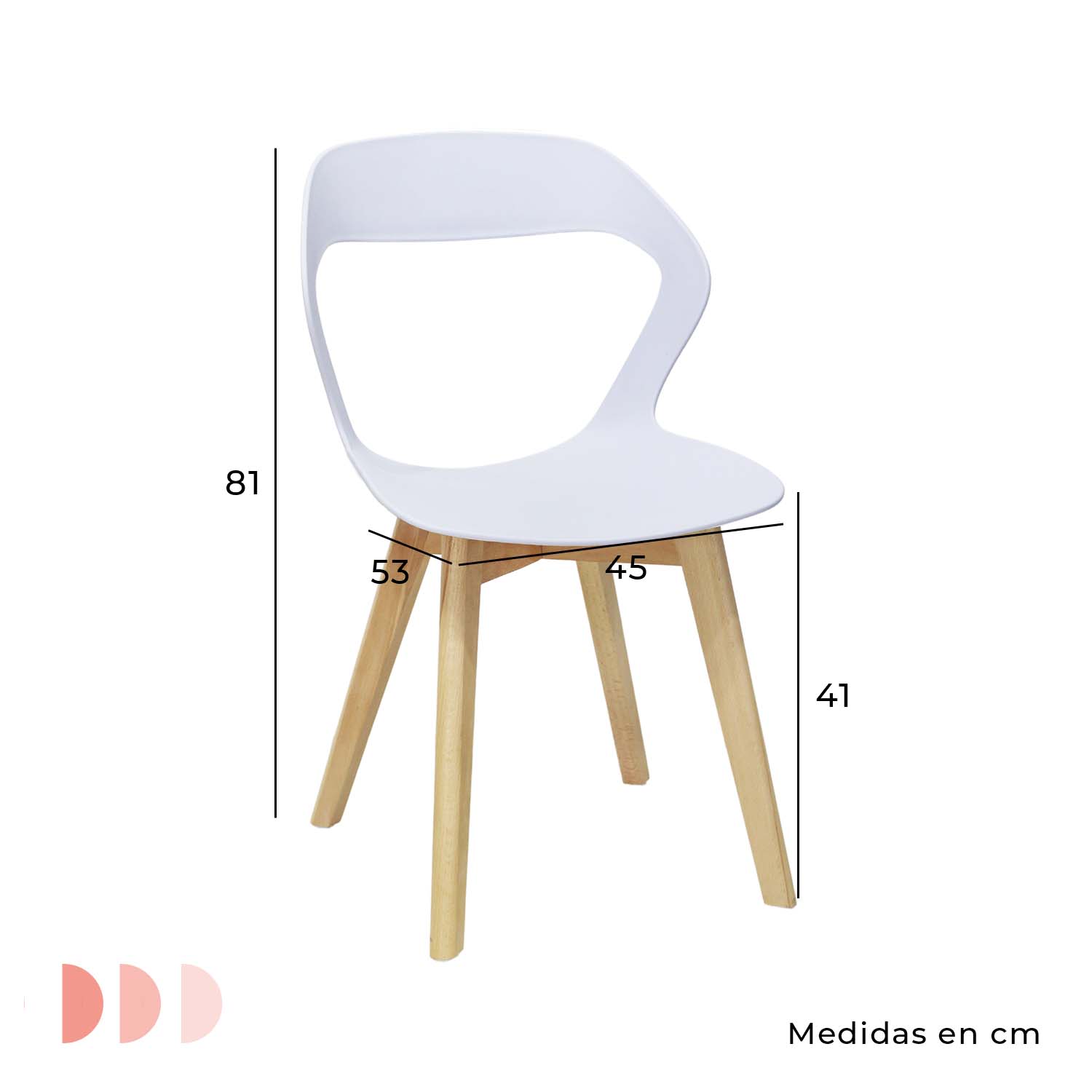 Set Sillas Mundo In Moura 4 Sillas para Comedor Sala Blanca.