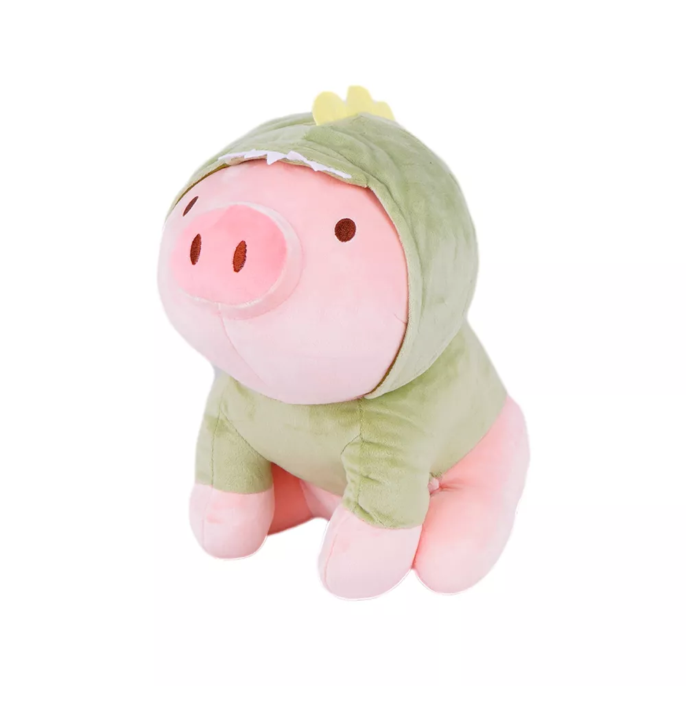 Peluche de Cerdito con disfraz de Puercosaurio