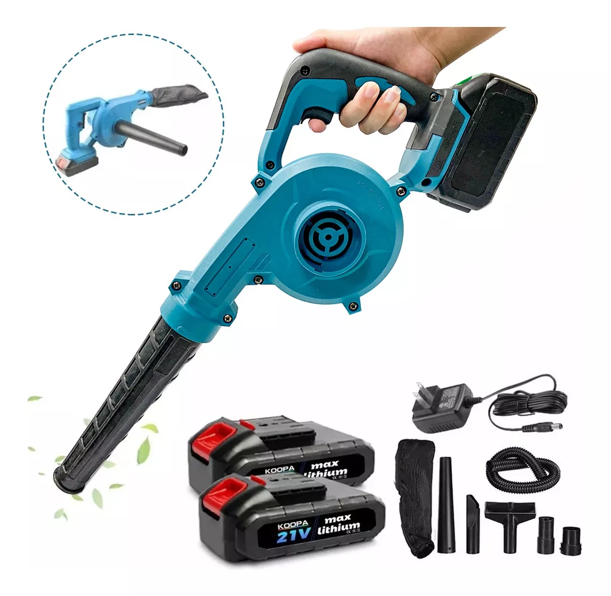 Soplador De Aire Koopa Inalámbrico Azul