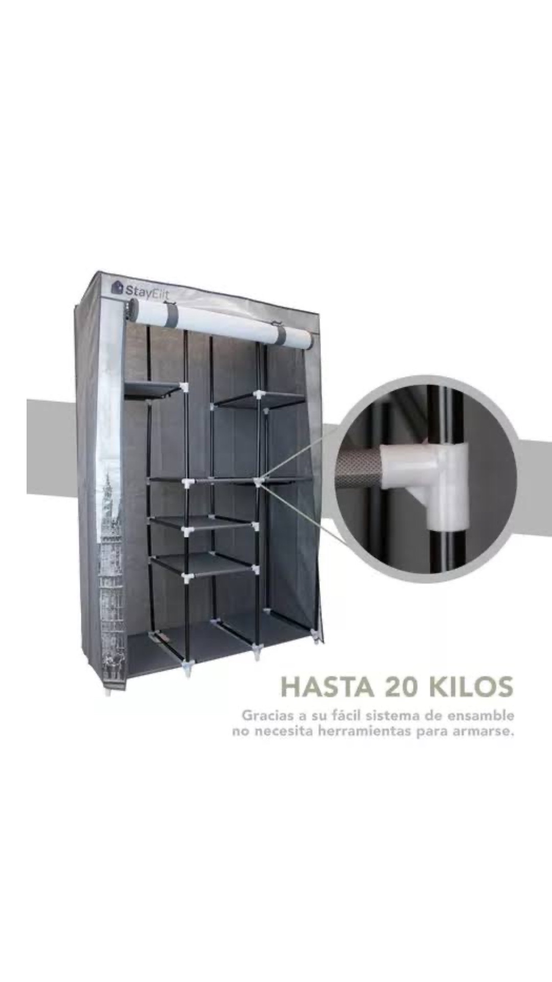 Closet Organizador Armable Cubierta De No Tejida Portatil