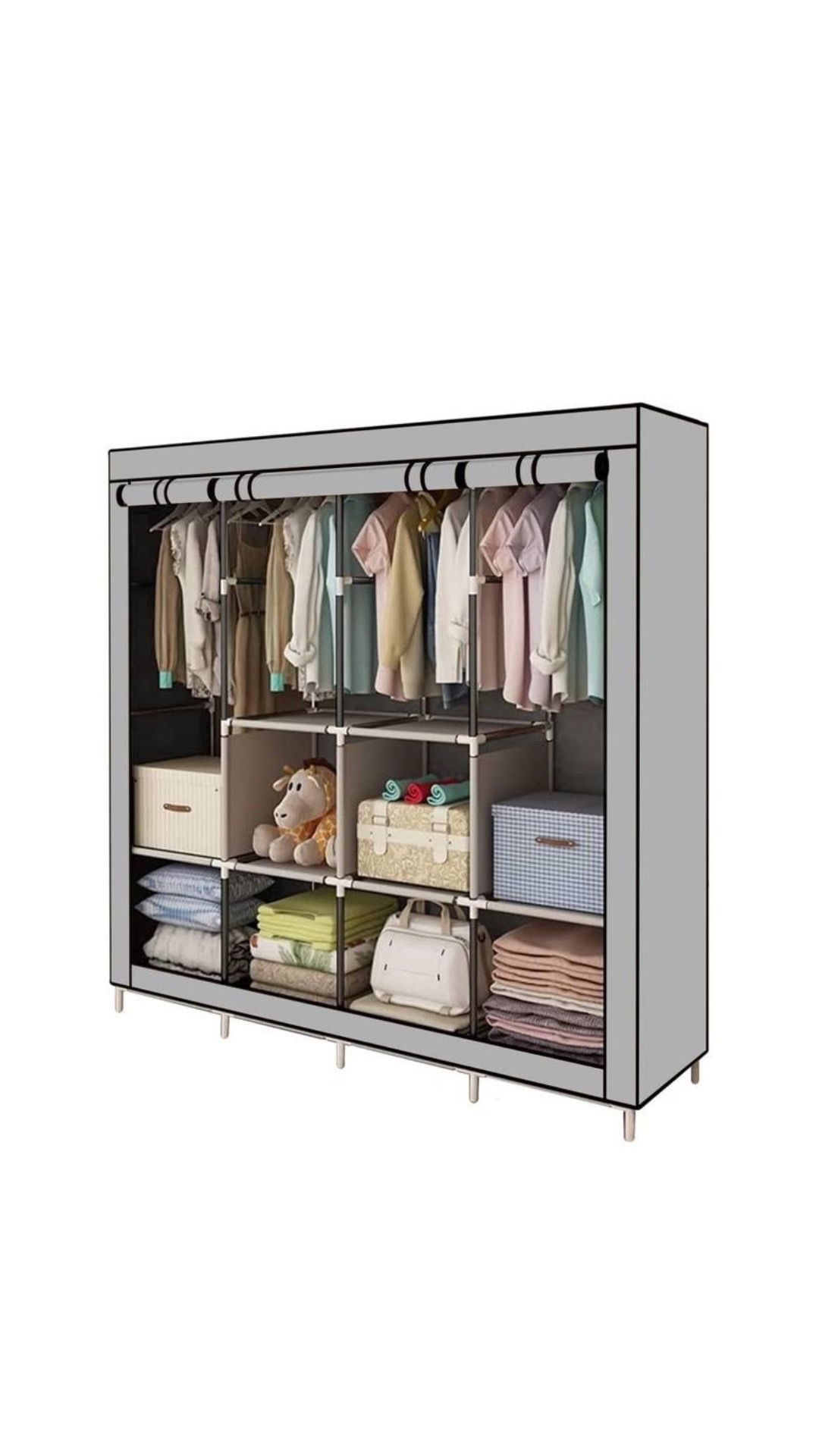 Closet Organizador Armable Cubierta De No Tejida Portatil