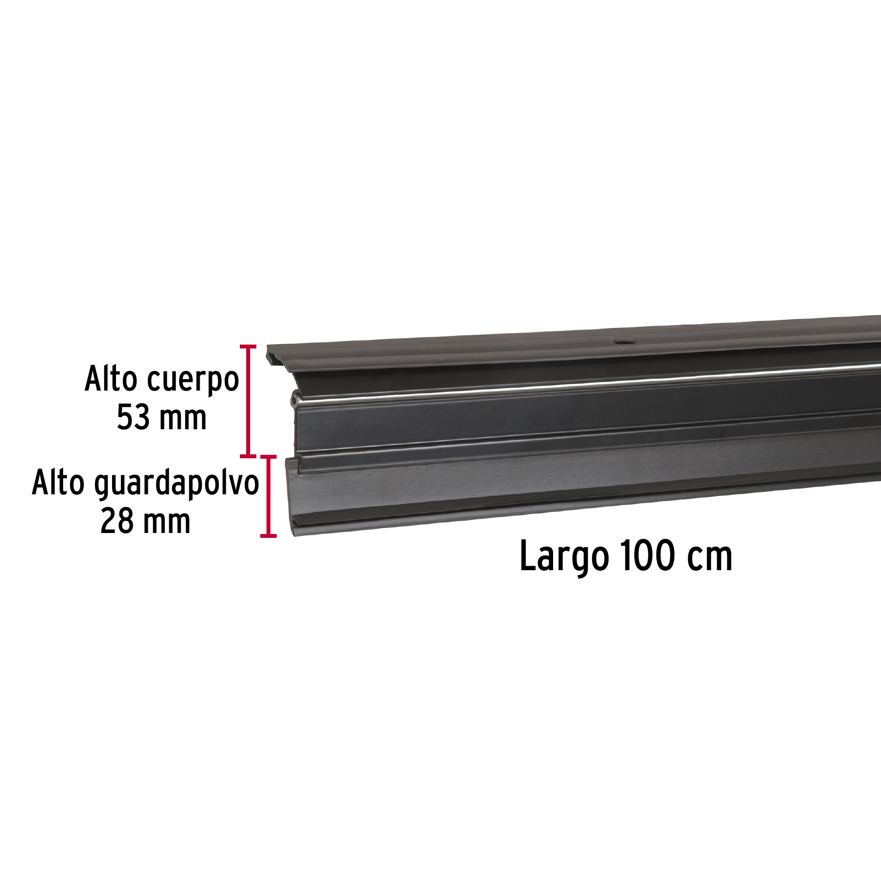 GUARDAPOLVO AUTOMÁTICO 100 CM NEGRO, HERMEX 49894