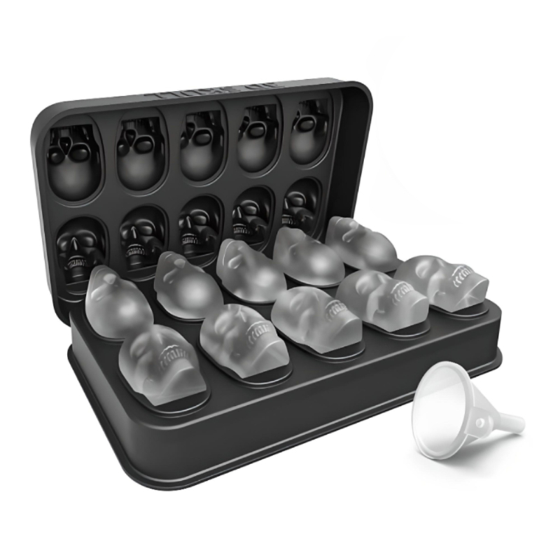 Molde De Hielo Calavera Craneo , Moldes Silicón Para Velas