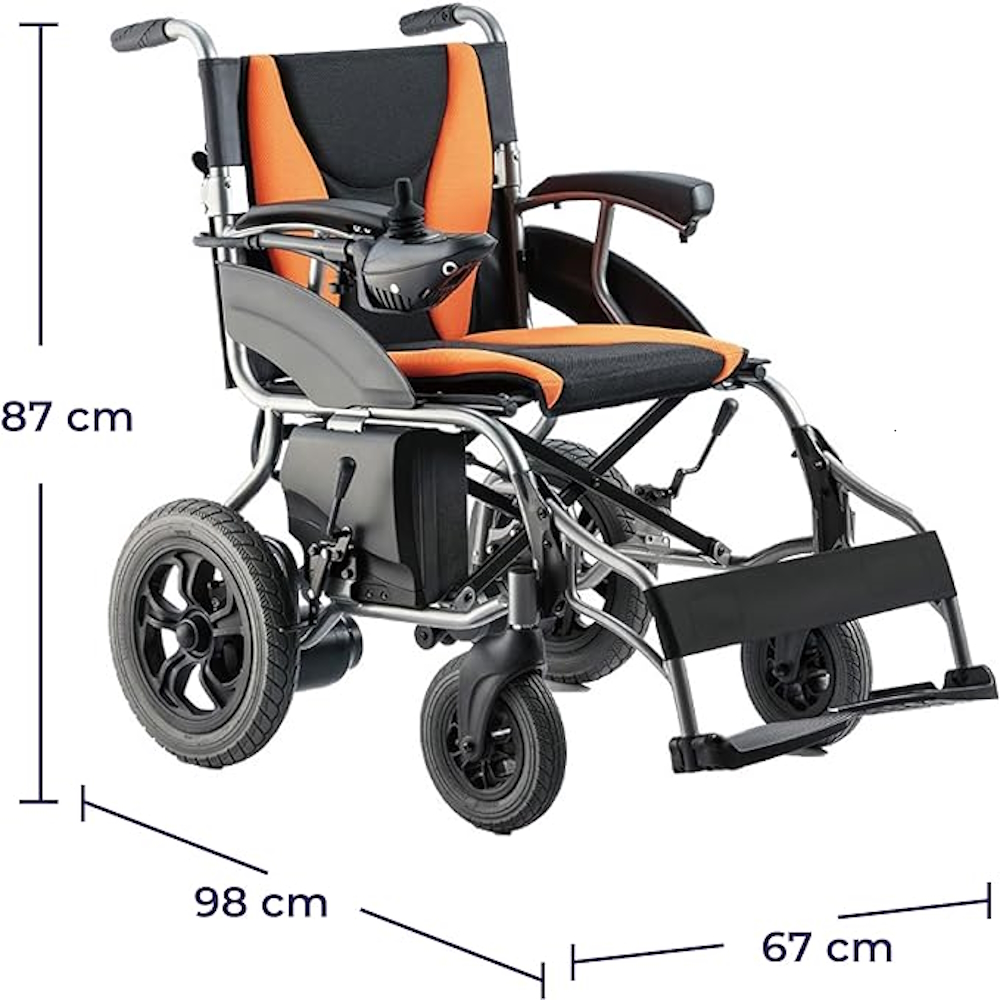 Silla De Ruedas Eléctrica S500 Handy Plegable Cromada HANDY BY HERGOM