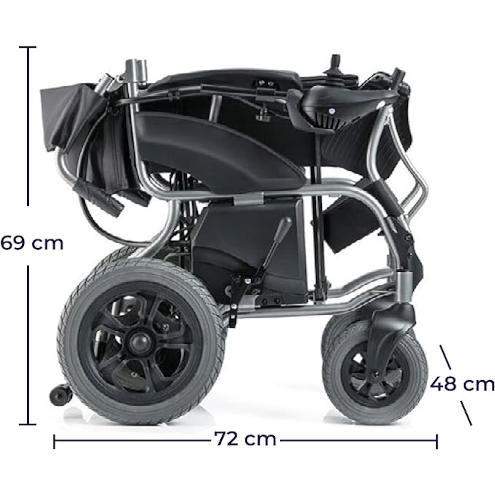 Silla De Ruedas Eléctrica S500 Handy Plegable Cromada HANDY BY HERGOM