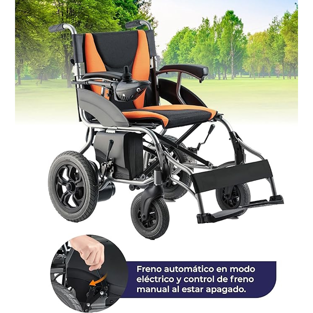 Silla De Ruedas Eléctrica S500 Handy Plegable Cromada HANDY BY HERGOM