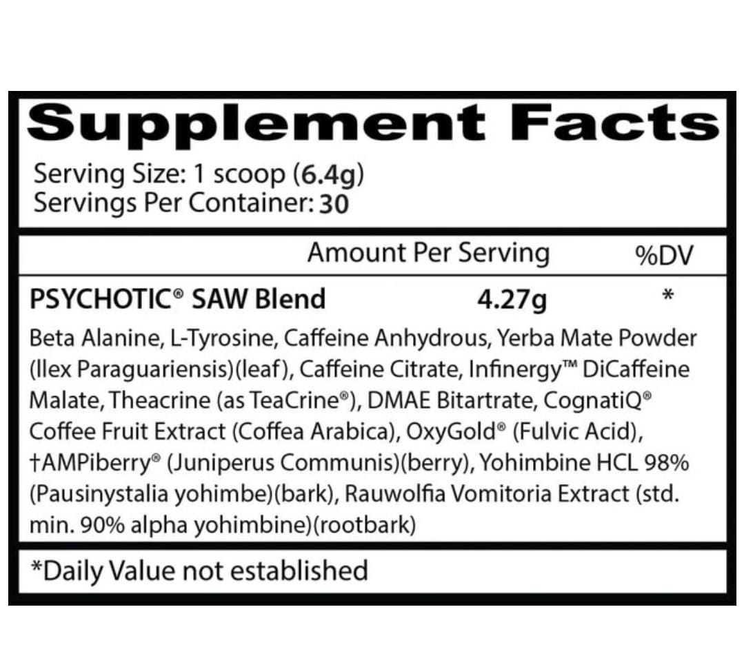 Pre Entreno Psychotic Saw 30 serv INSANE LABZ