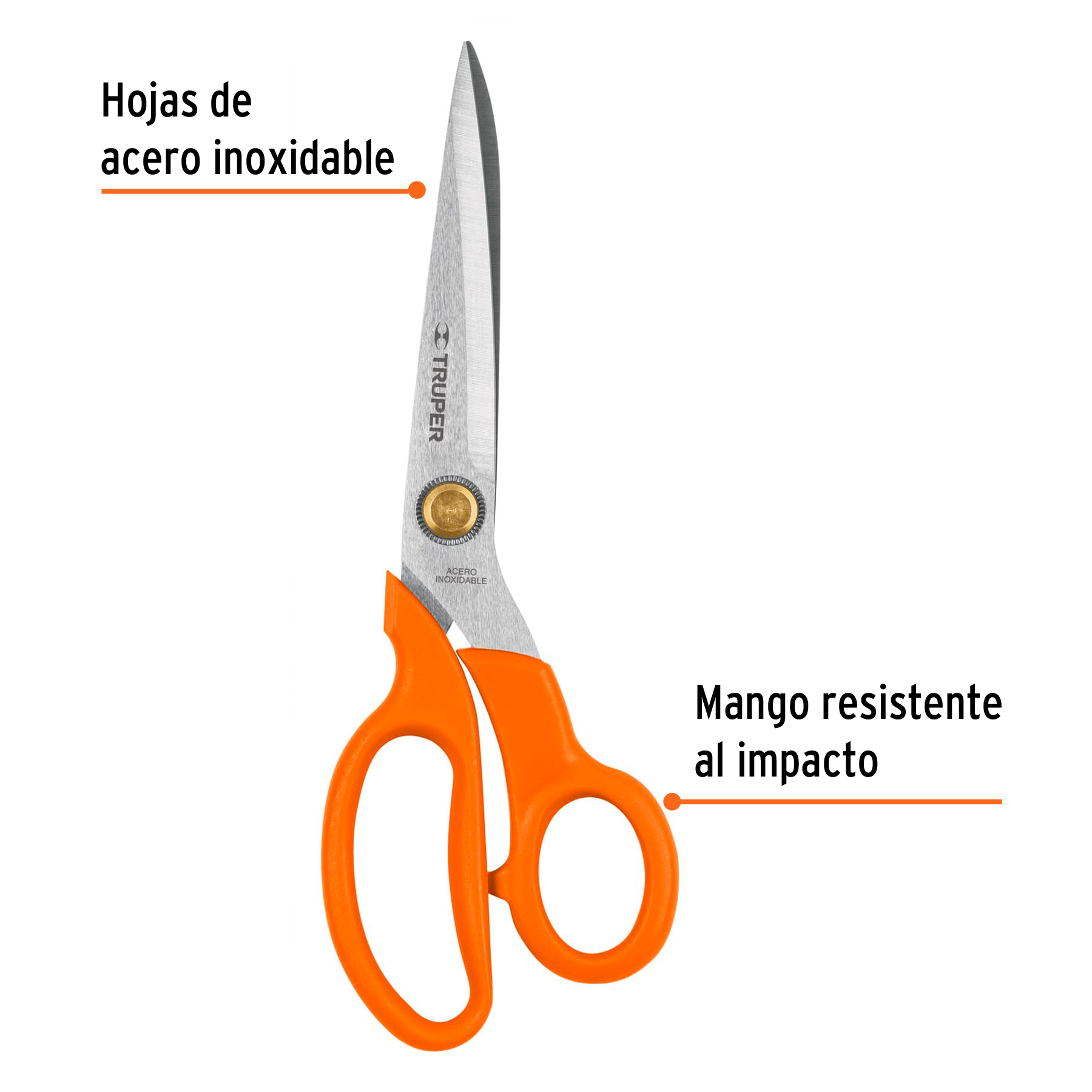 TIJERA 8-1/2" DE ACERO INOXIDABLE PARA COSTURA, TRUPER 18494