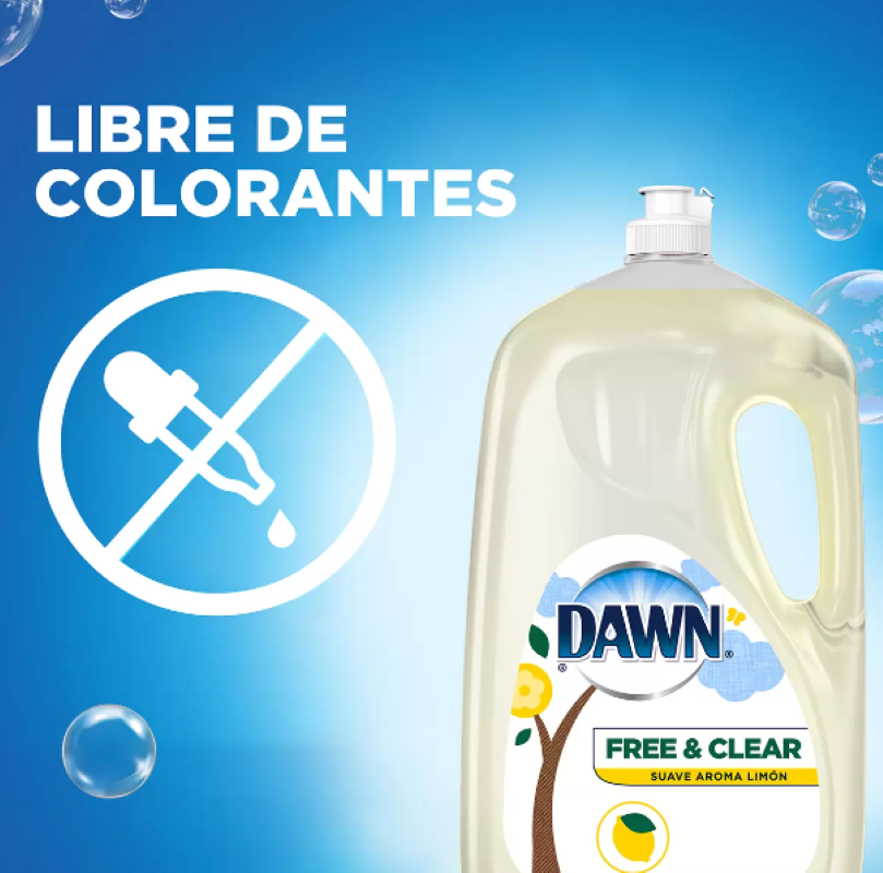 Líquido Lavatrastes Dawn Free & Clear 584597 2.6 L
