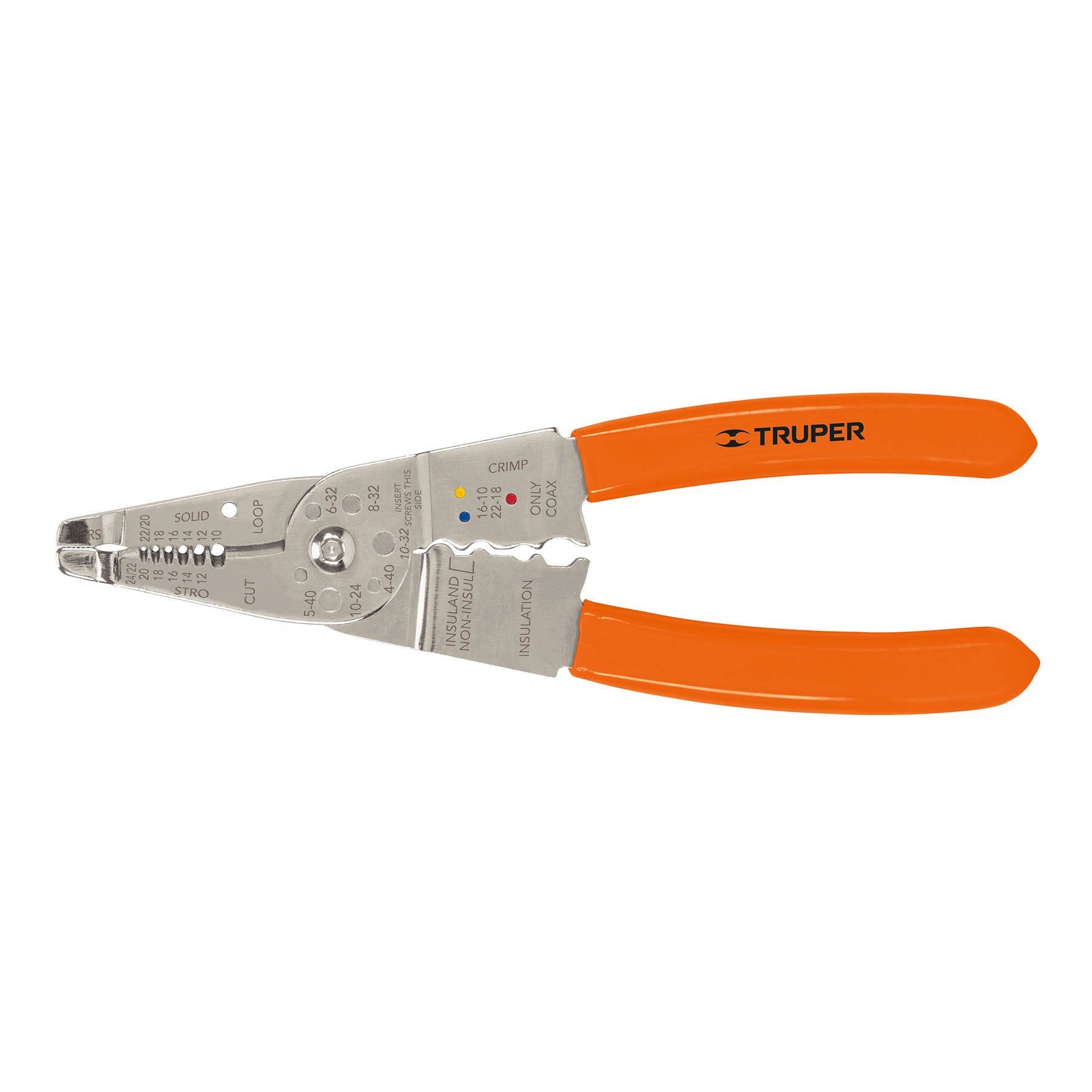 PINZA 8" PELA CABLES 24 A 12 AWG, TRUPER 17357