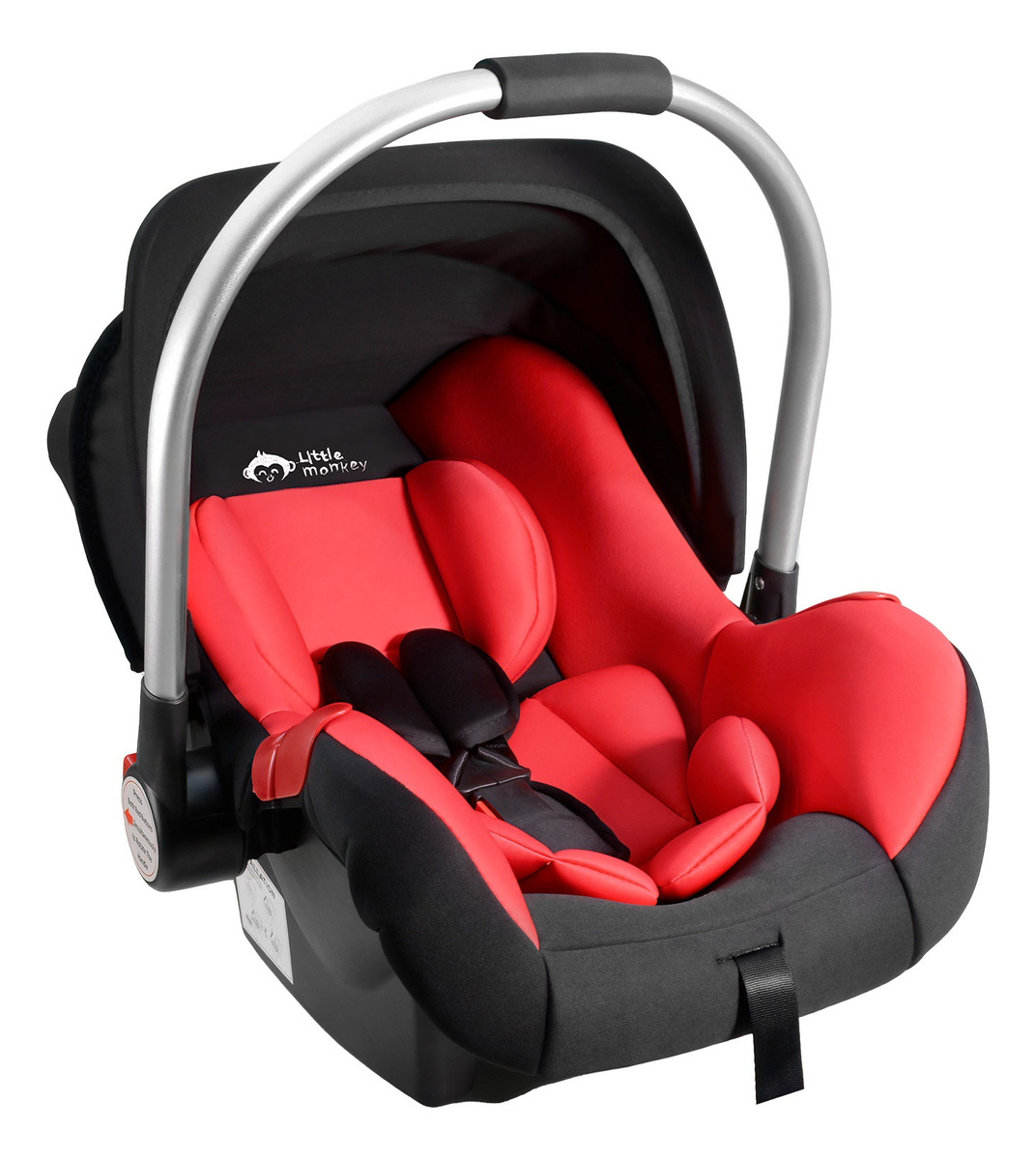 Asiento Portabebe Mecedora Tipo Moises Ergonomico Para Auto Rojo