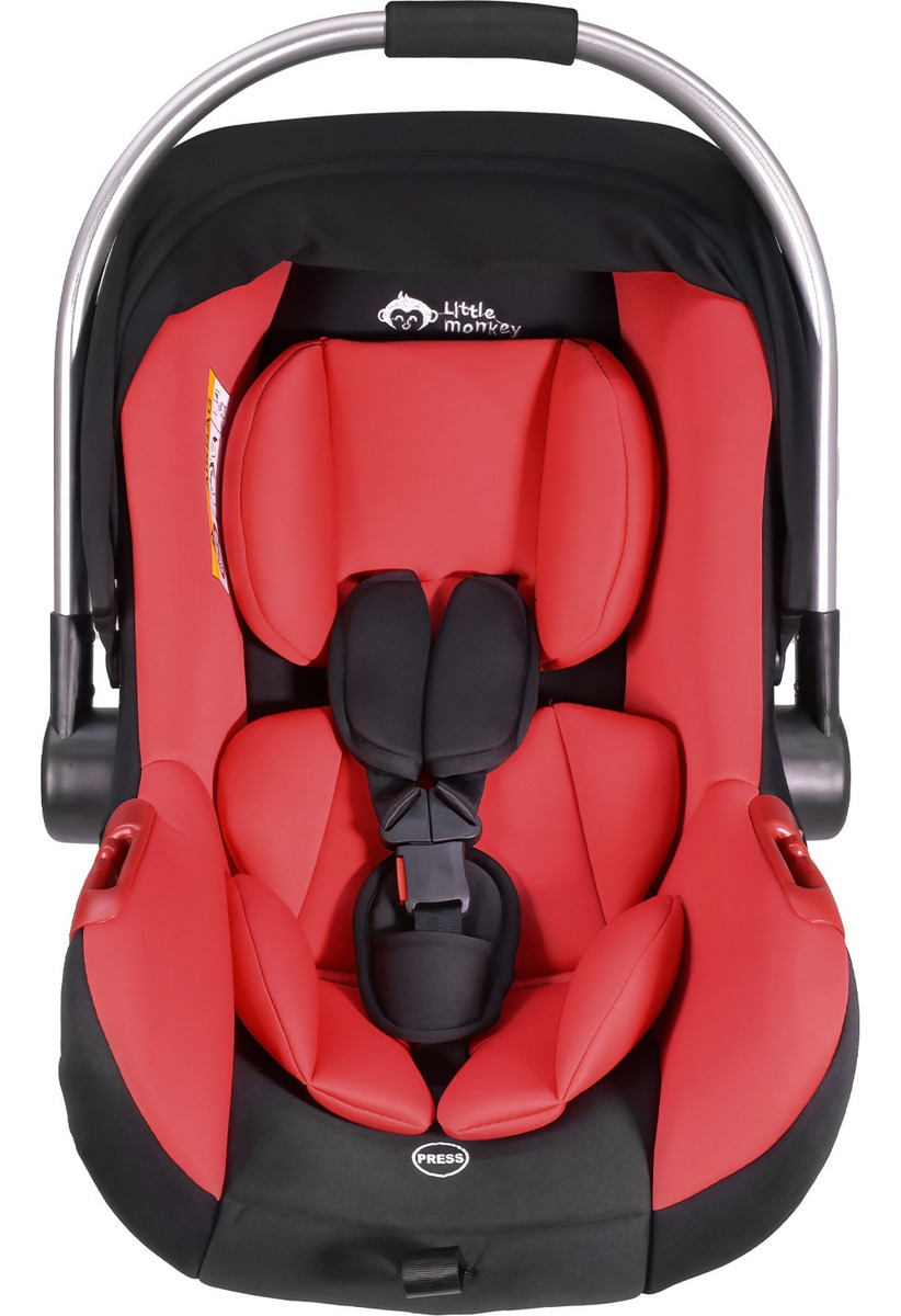 Asiento Portabebe Mecedora Tipo Moises Ergonomico Para Auto Rojo