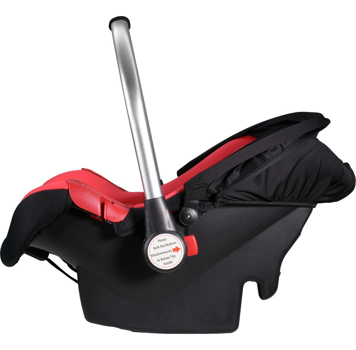 Asiento Portabebe Mecedora Tipo Moises Ergonomico Para Auto Rojo