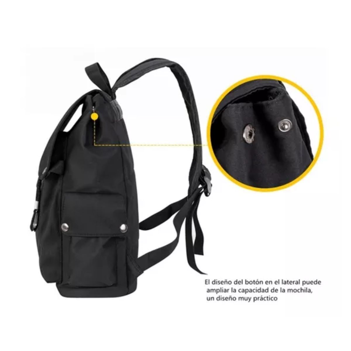 Mochila Casual Juvenil Negra