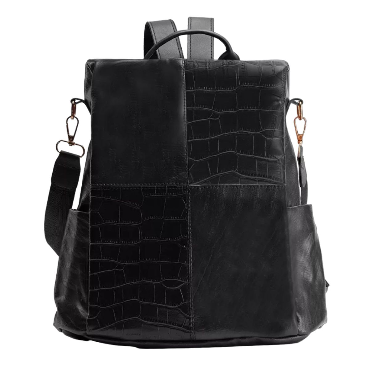 Mochila Para Mujer Dama Diseño De Costura Antirrobo Impermeable negro